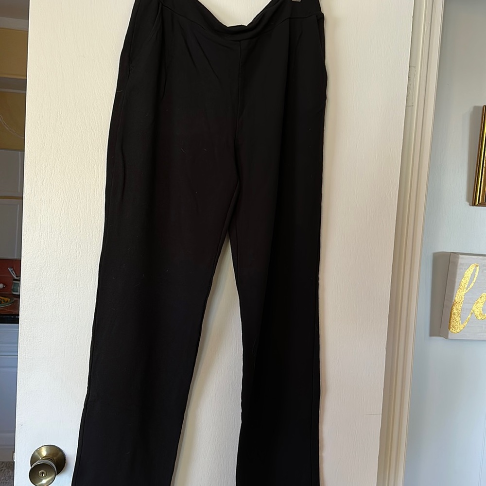 Black sweat pants. Front pockets